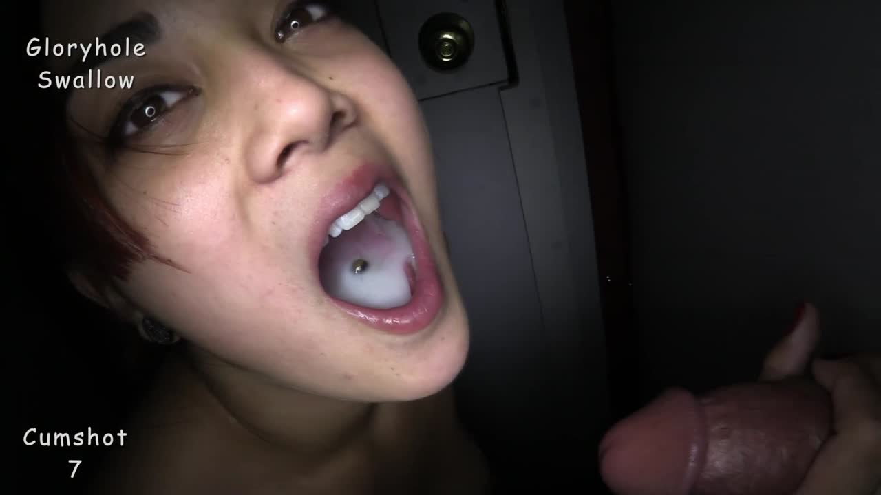 Gloryhole Swallow - Jiani 18Yo Asian Mix Hottie Didnt Have Any Issue Gobbling All The Cum Down 1st Visit Porn Video