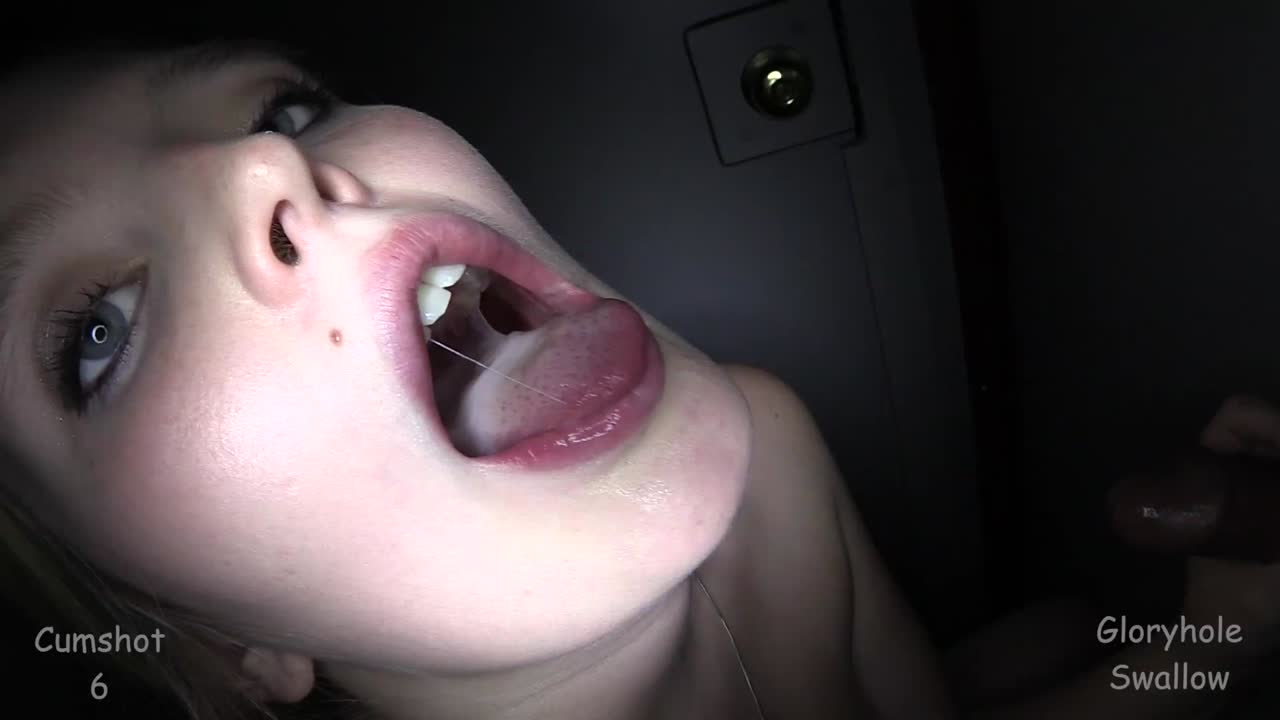 Gloryhole Swallow - Brittany L Is A Trooper And Serviced A Bunch Of Cocks And Gobbled Down The Goo 1st Visit Porn Video