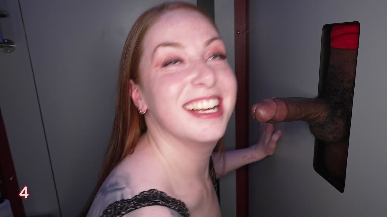 Gloryhole Swallow - Allison Bloom PAWG Redhead Keeps Getting Nastier Each Time 2nd Visit Porn Video